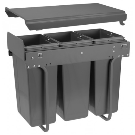 Wysuwany kosz na śmieci GTV - PRACTI ECO 300 (3 x 10 L)