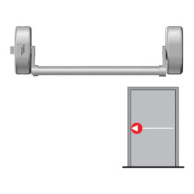 Okucie antypaniczne do drzwi jednoskrzydłowych z 1-punktowym ryglowaniem DORMAKABA PHA 2000
