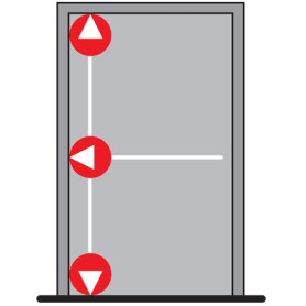 DORMA PHA 2000 Trojbodové vertikálne + horizontálne zaistenie  D1/1B-1H-1D