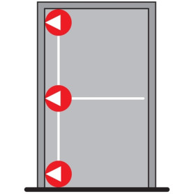 DORMA PHA 2000 Trojbodové horizontálne zaistenie D1/3B