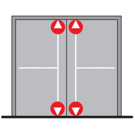 DORMA D2/2H-2D Štvorbodové vertikálne zaistenie