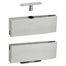 Pružinový pivotový samozatvárací set na sklenené dvere s aretáciou JNF