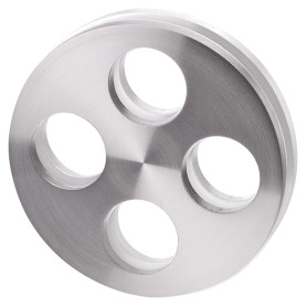 Shell for glass sliding door JNF IN.16.566.A - Brushed stainless steel