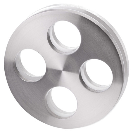 Shell for glass sliding door JNF IN.16.566.A - Brushed stainless steel