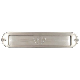 Mail slot round - Brushed stainless steel