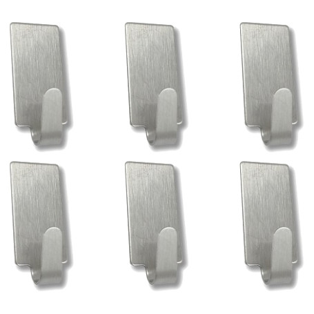 Self-adhesive hook ESO - Brushed stainless steel