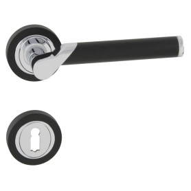 Handle LIENBACHER DUKON - BS / OC - Black matt / Polished chrome