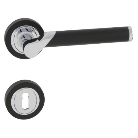 Handle LIENBACHER DUKON - BS / OC - Black matt / Polished chrome