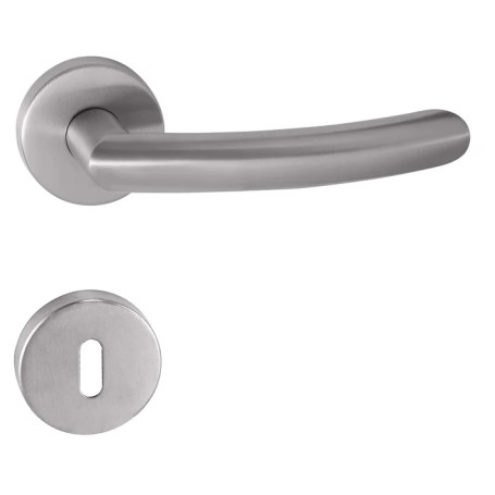 Kilincs TUPAI NERO - R 2233 - Szálcsiszolt inox