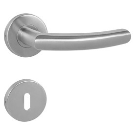 Door handle MP NERO - R - Brushed stainless steel