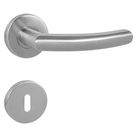 Door handle MP NERO - R - Brushed stainless steel