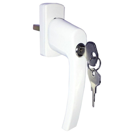 Lockable handle for euro window HR - White