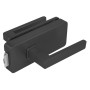 Glass door lock UNIQUE R8 + handle QUADRA - Black matt