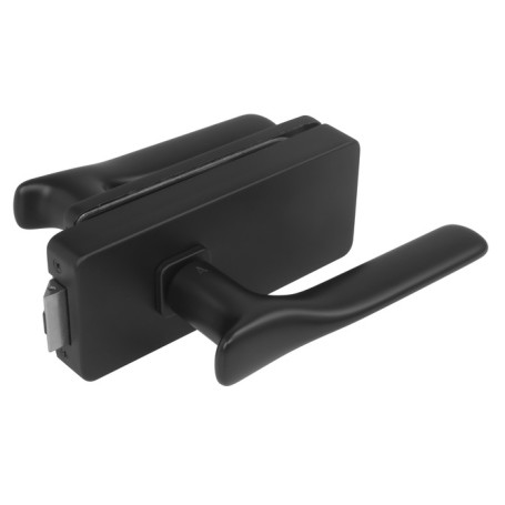 Üvegajtó zár UNIQUE R8 + kilincs ORCHIDE - Fekete matt