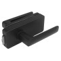 Glass door lock UNIQUE R8 + handle STELLA - Black matt