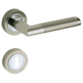 Door handle LIENBACHER ADONIS - OC / ONS - Polished chrome / brushed nickel
