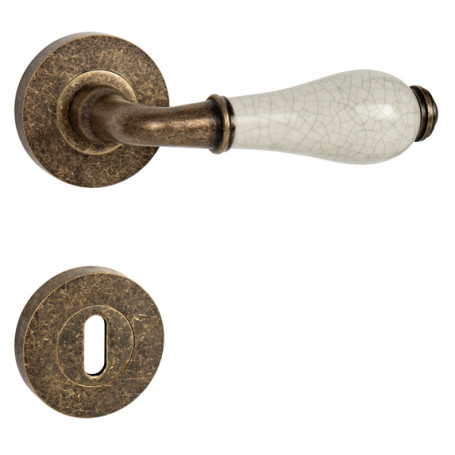 Handle MP LEONTINA - R - Antique bronze