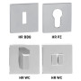 Rosette MP - HR SQ6 - Polished chrome