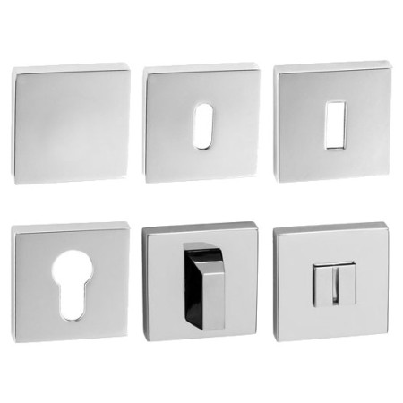Rosette TUPAI - HR - Polished chrome