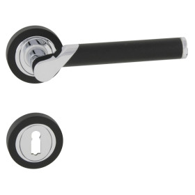 Türgriff LIENBACHER DUKON - BS / OC - Schwarz matt / Chrom glänzend