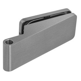 Glass door hinge UNIQUE R8 (horizontal) - Brushed stainless steel