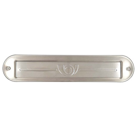 Mail slot round - Brushed stainless steel