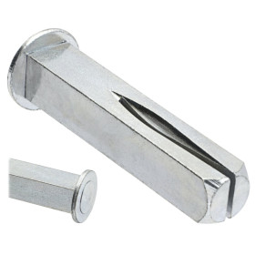 Spindle for one-sided handle mounting 8 x 8 mm
