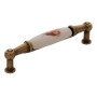 Furniture handle ALEXANDRA FLOWER - Patina on brass