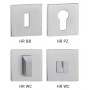 Rosette TUPAI HR - 5 S - Brushed chrome