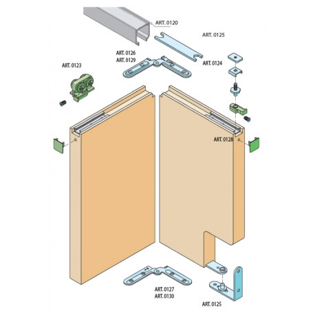 Beschläge für Falttüren SISCO SISTEM - FOLDING DOOR (SERIE 100)