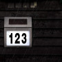 Solar light with house number