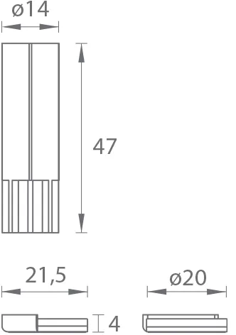 Magnetická zarážka dverí (skrytá) Model 1