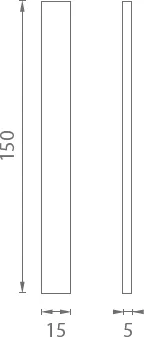 Kagylókilincs üveg tolóajtóhoz szögletes JNF IN.16.555.A