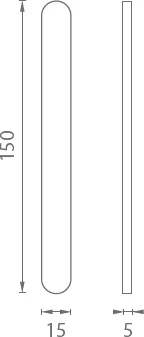 Kagylókilincs üveg tolóajtóhoz szögletes JNF IN.16.556.A