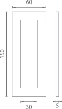 Kagylókilincs üveg tolóajtóhoz szögletes JNF IN.16.558.A