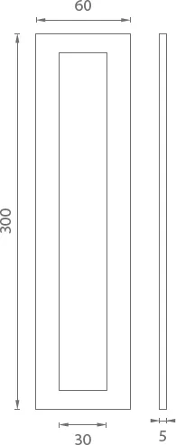 Shell for glass sliding door JNF IN.16.559.A