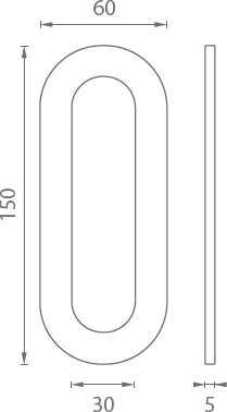 Kagylókilincs üveg tolóajtóhoz szögletes JNF IN.16.562.A