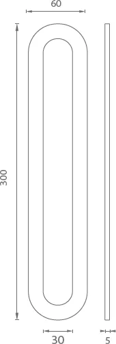 Shell for glass sliding door JNF IN.16.563.A