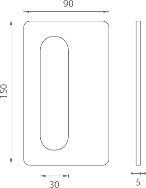 Uchwyt do szklanych drzwi przesuwnych JNF IN.16.564.A