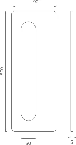 Uchwyt do szklanych drzwi przesuwnych JNF IN.16.565.A
