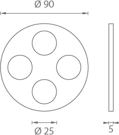 Mušle na skleněné posuvné dveře JNF IN.16.566.A