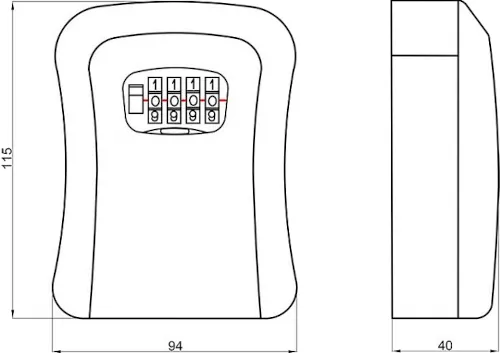 Sejf na kľúče s číselným kódom