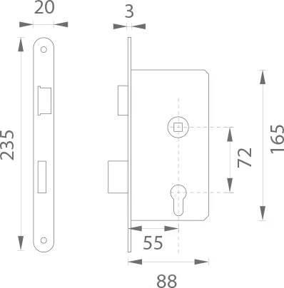 Mechanický panikový zámok DORMAKABA 181 - E